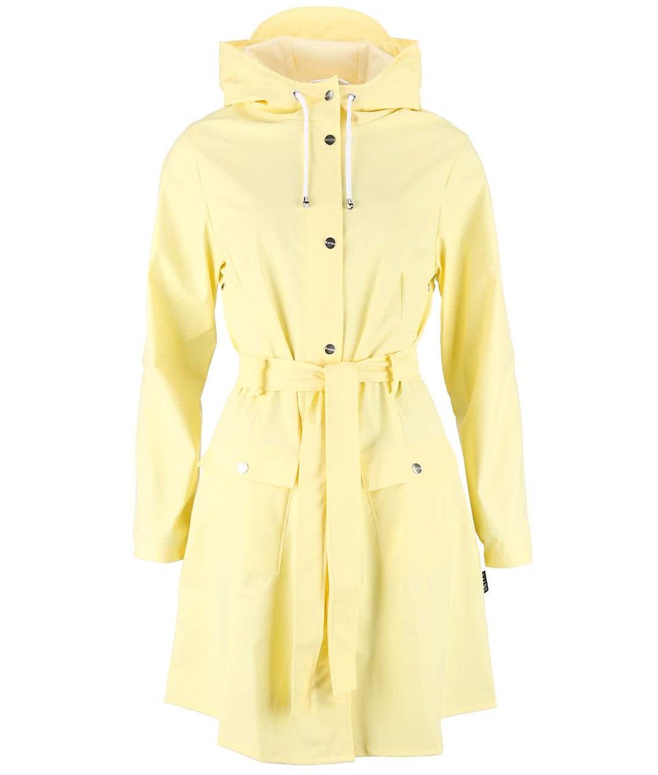 Světle žlutý dámský nepromokavý kabát RAINS