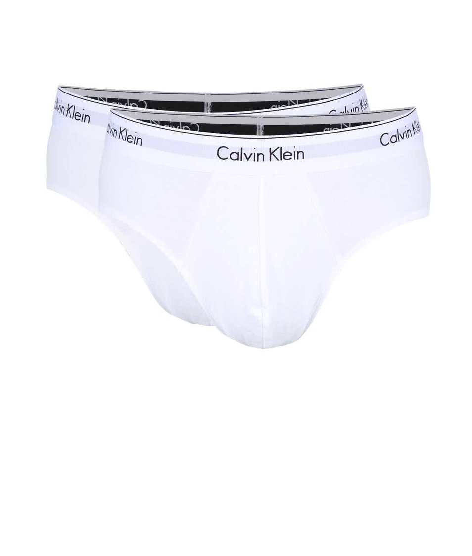Sada dvou slipů v bílé barvě Calvin Klein