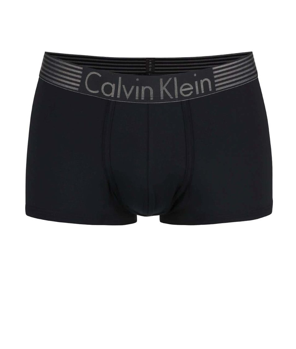 Černé kratší boxerky s ozdobným pasem Calvin Klein
