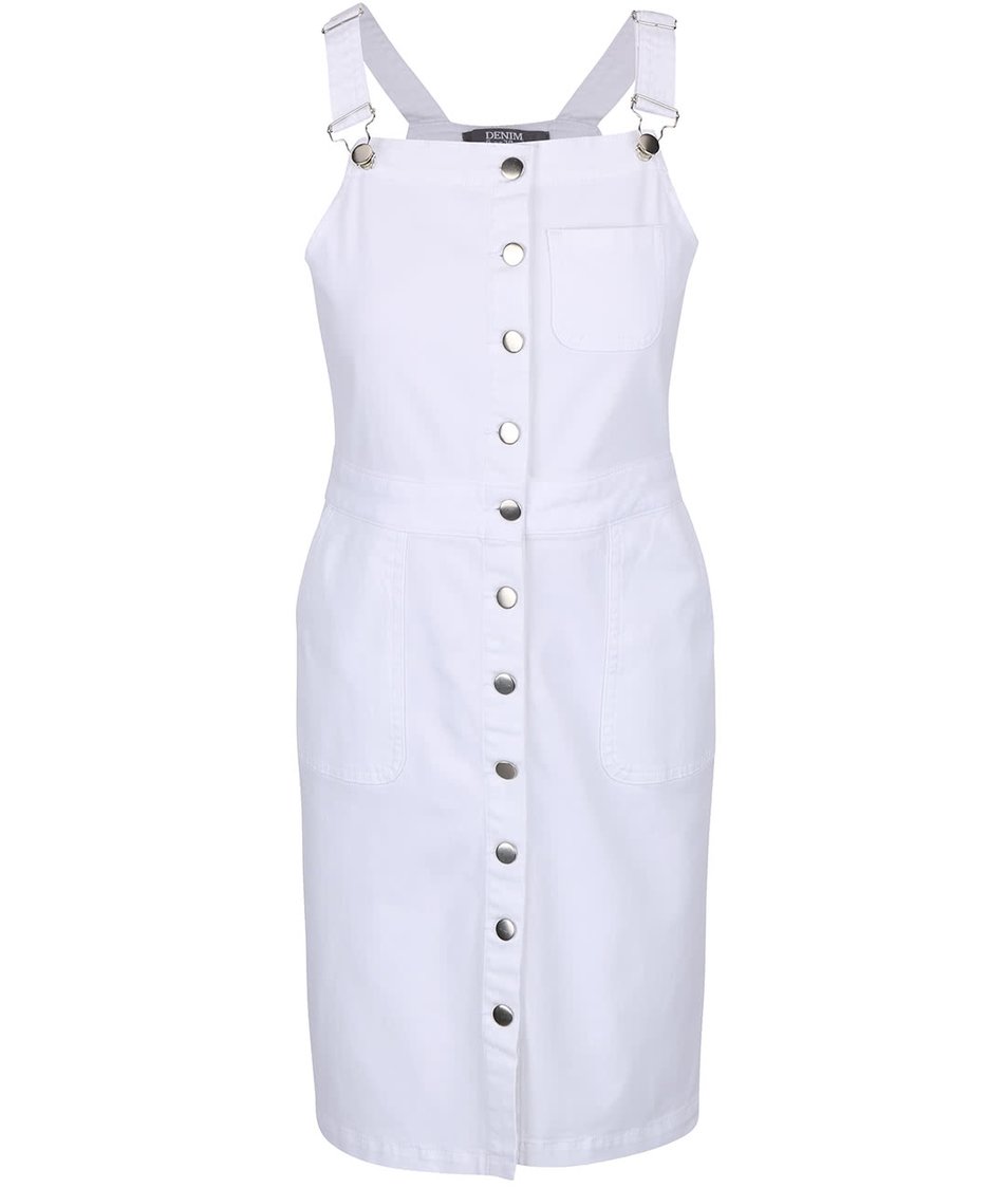 Bílé lacláčové šaty na knoflíky Dorothy Perkins