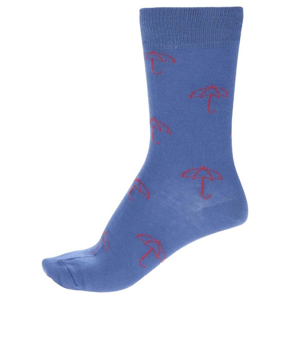 Modré dámské ponožky Happy Socks Umbrella