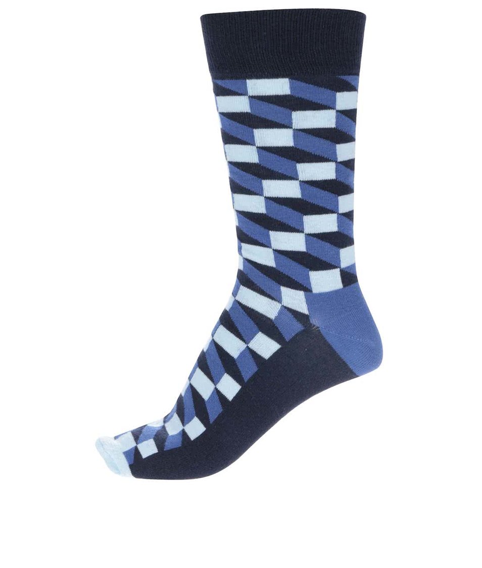 Modré pánské ponožky Happy Socks Filled Optic