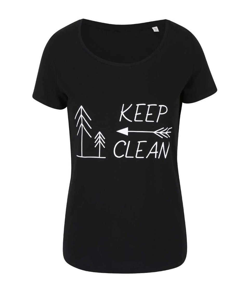 „Dobré“ čierne dámske tričko KEEPItCLEAN