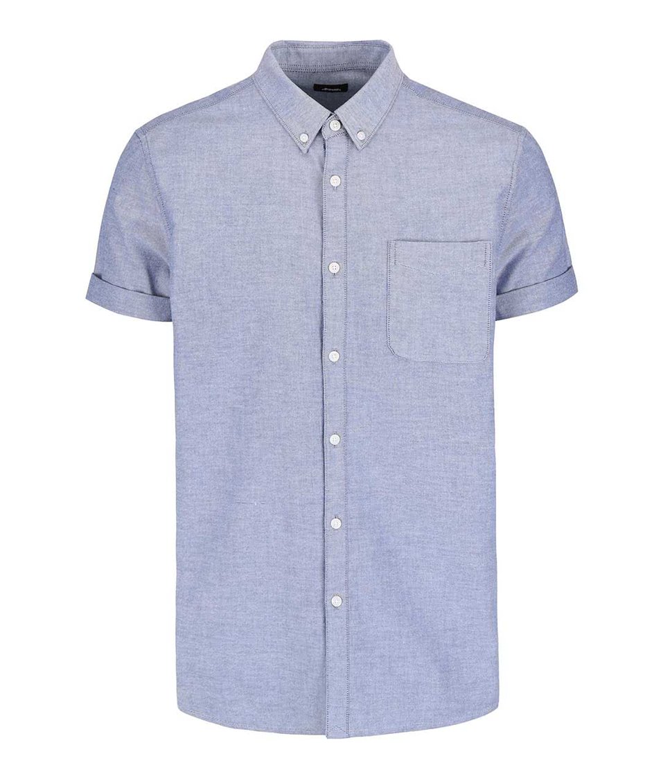Modrá košile s krátkým rukávem Burton Menswear London