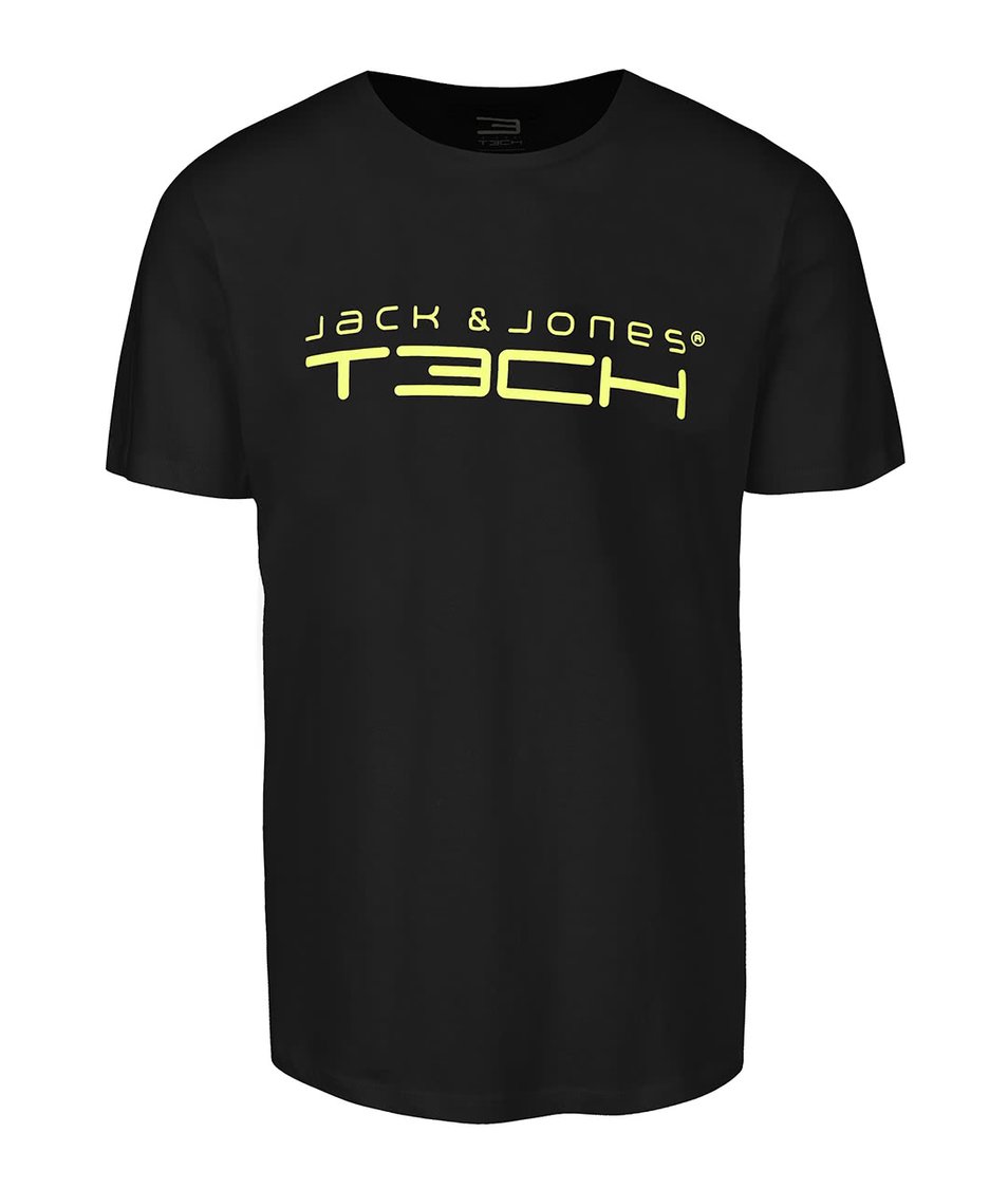 Černé triko s nápisem Jack & Jones Foam