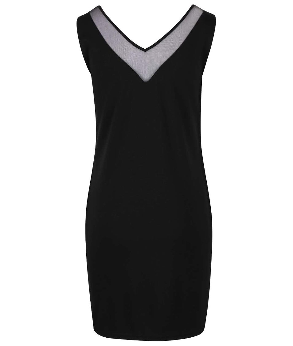 Černé šaty s průhledným lemem VILA Tinny