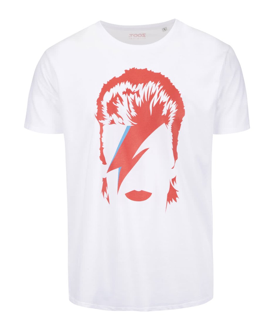 Bílé pánské triko s potiskem ZOOT Originál Bowie