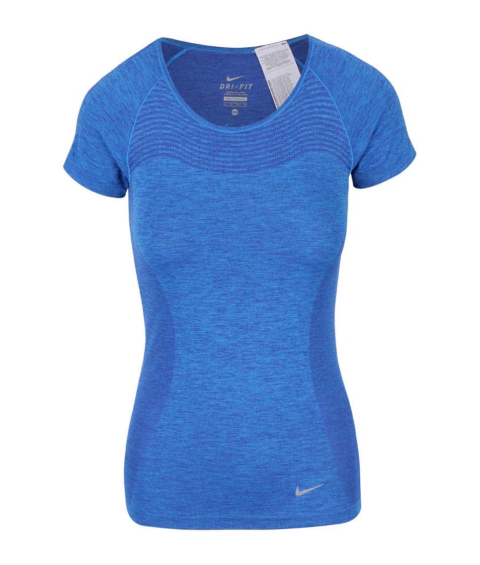 Modré dámské tričko Nike Dri-Fit Knit