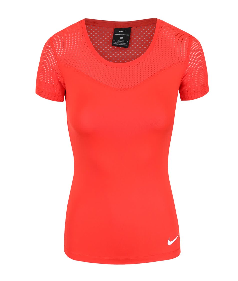Červené dámské tričko Nike Pro Hypercool