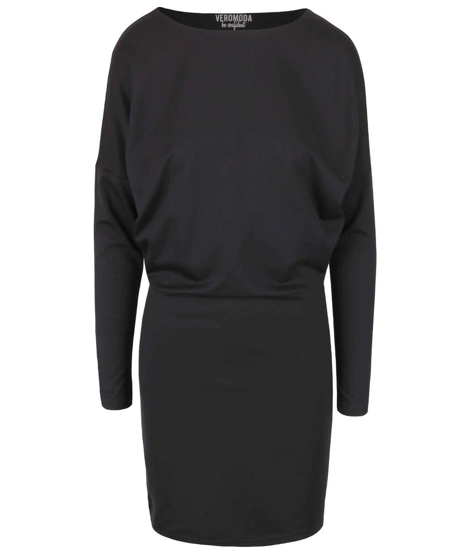 Černé šaty s průstřihem na zádech Vero Moda Kelly