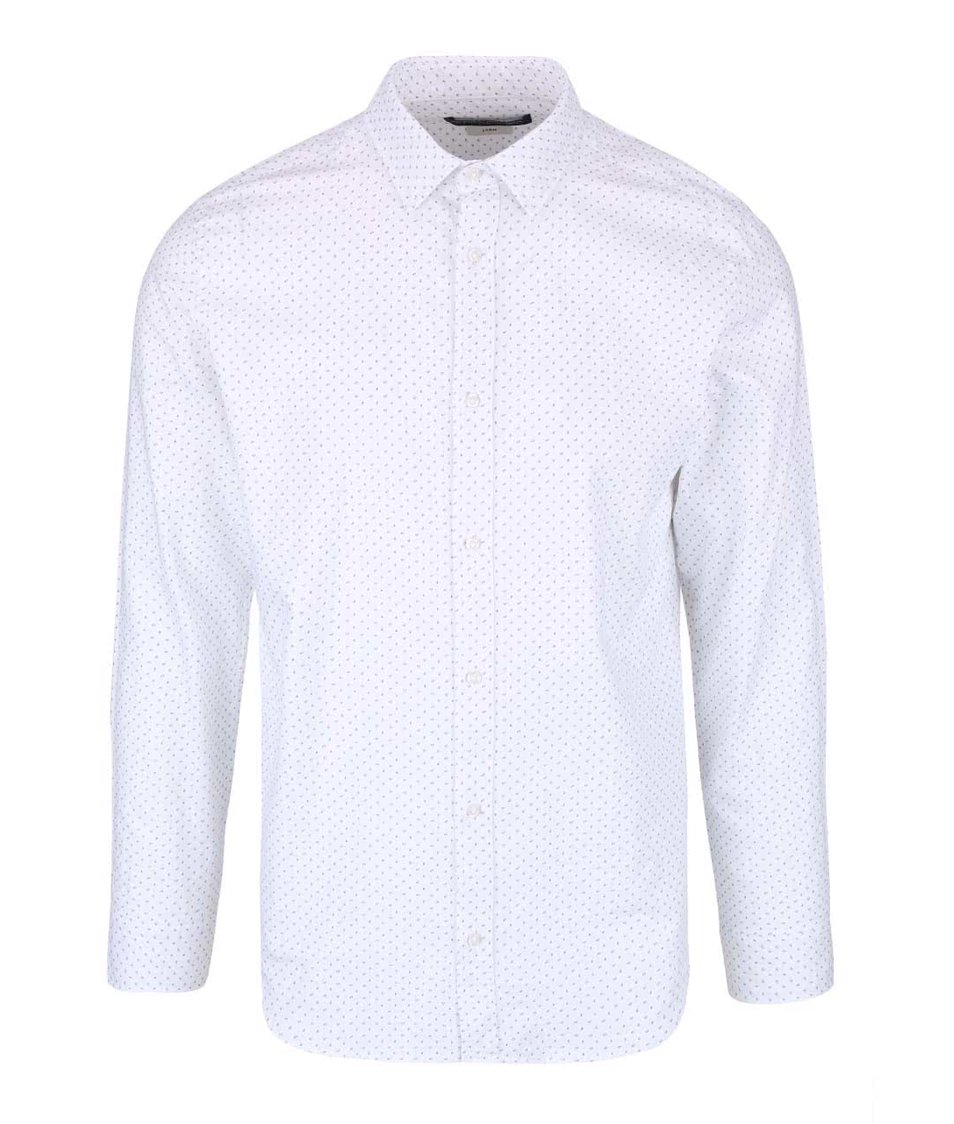 Bílá vzorovaná slim-fit košile Jack & Jones Newcastle