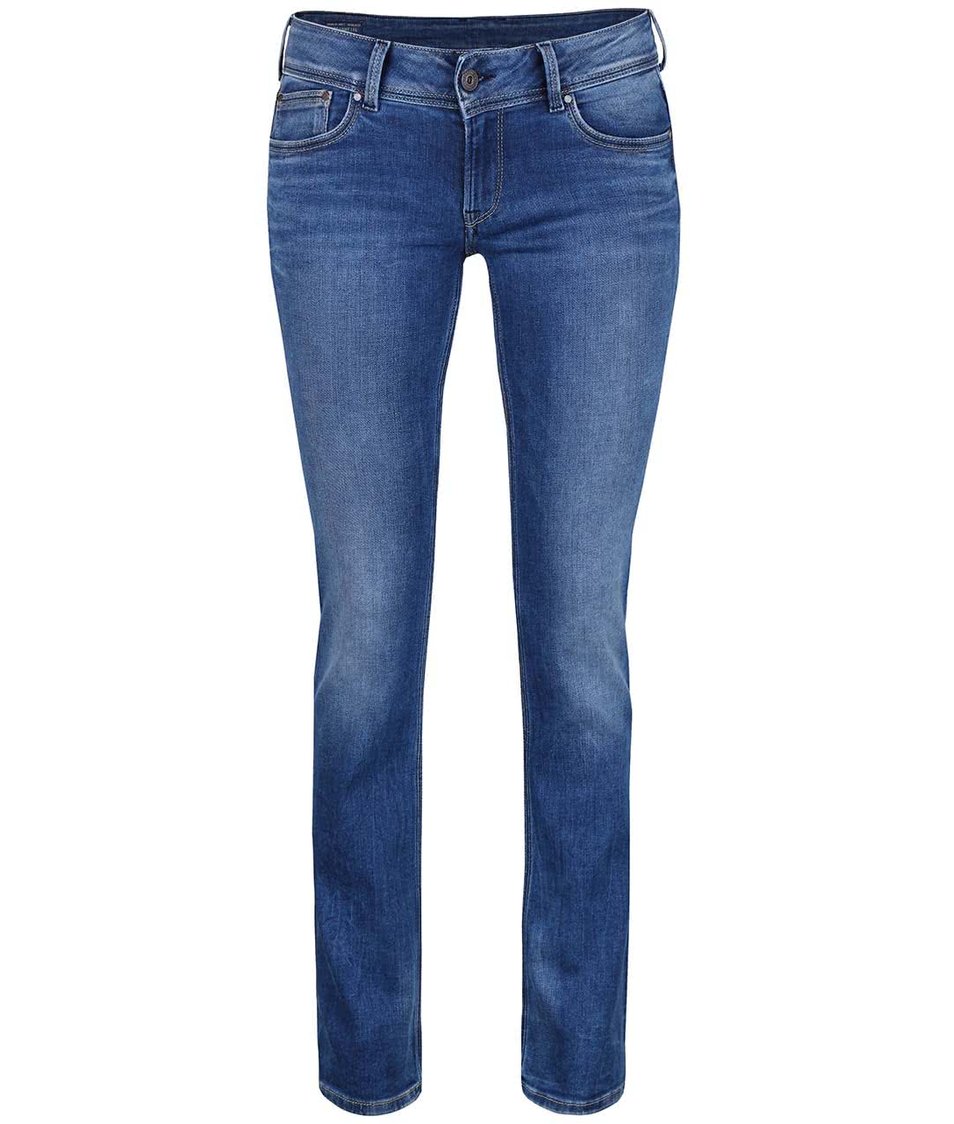 Modré dámské rovné džíny Pepe Jeans Saturn