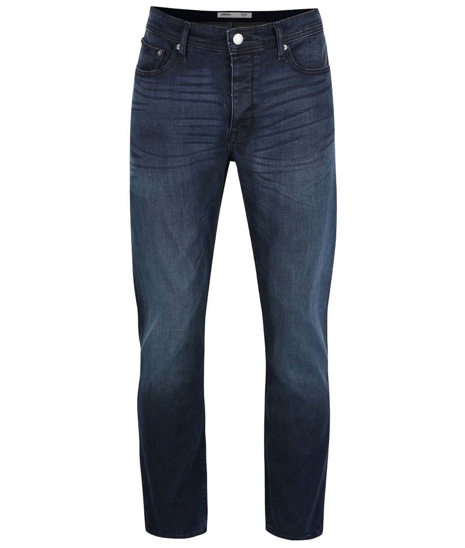 Tmavě modré vyšisované skinny džíny Burton Menswear London