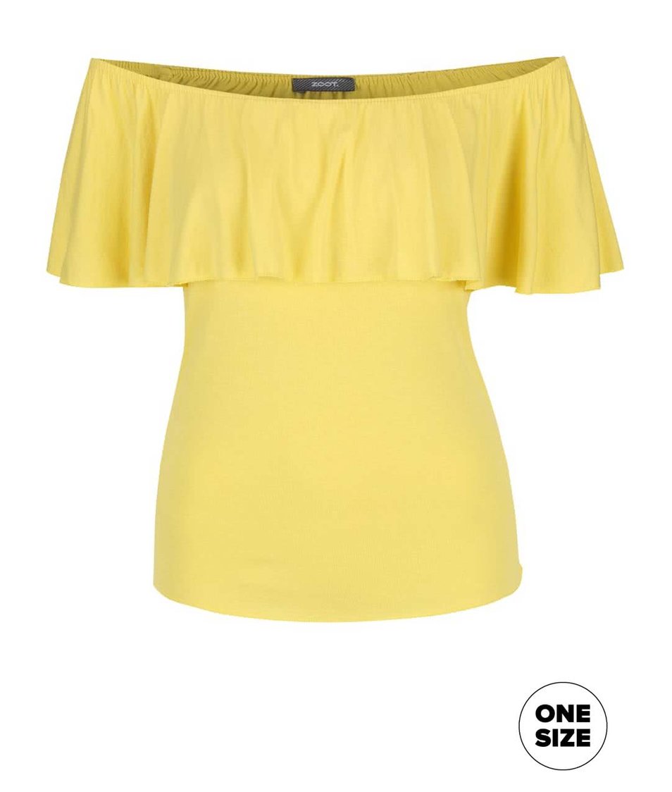 Žluté tričko s odhalenými rameny ZOOT simple
