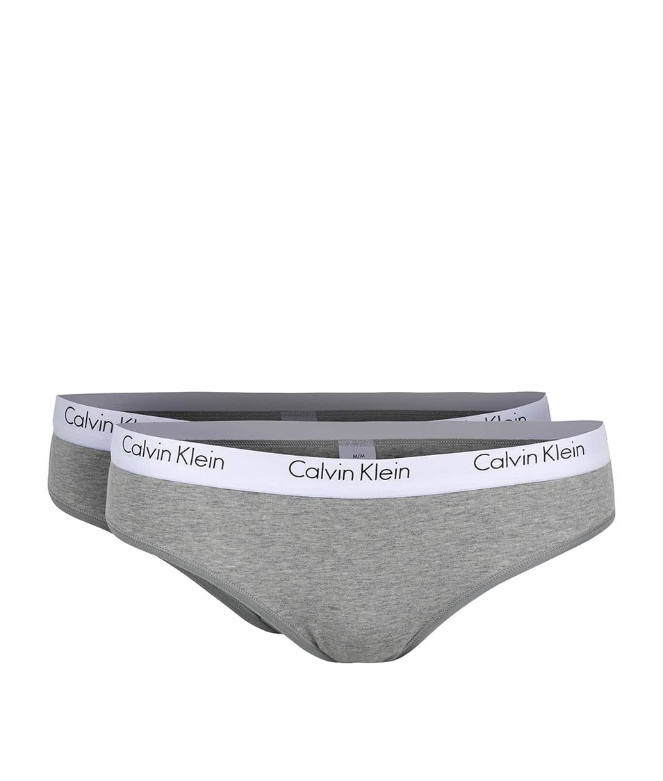 Sada dvou šedých kalhotek Calvin Klein