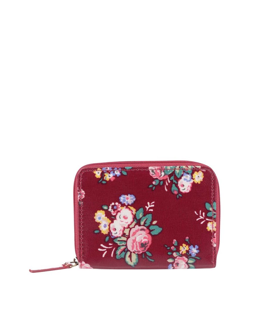 Červená miniaturní peněženka na zip s květinovým motivem Cath Kidston