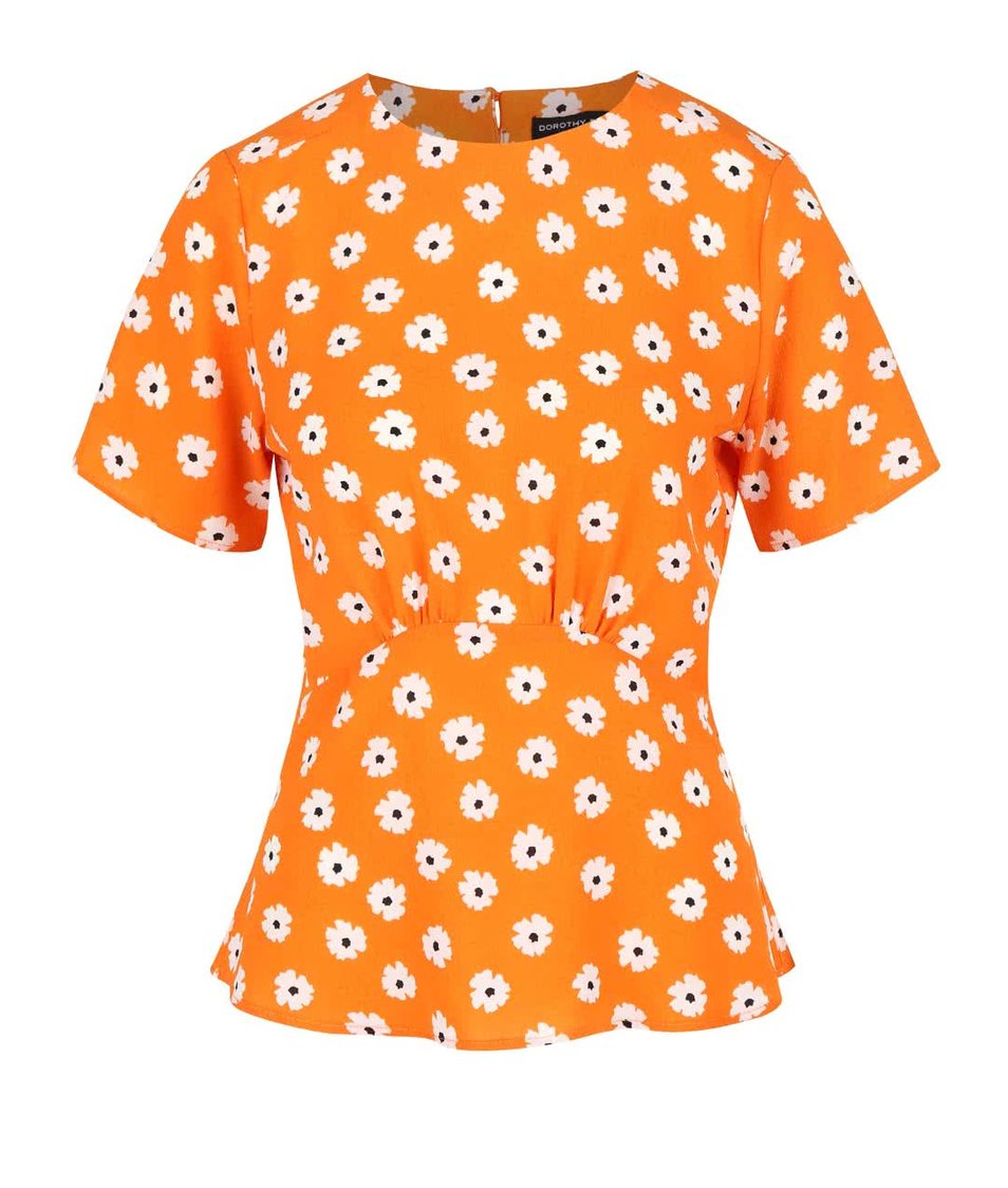 Oranžová halenka s květovaným vzorem Dorothy Perkins