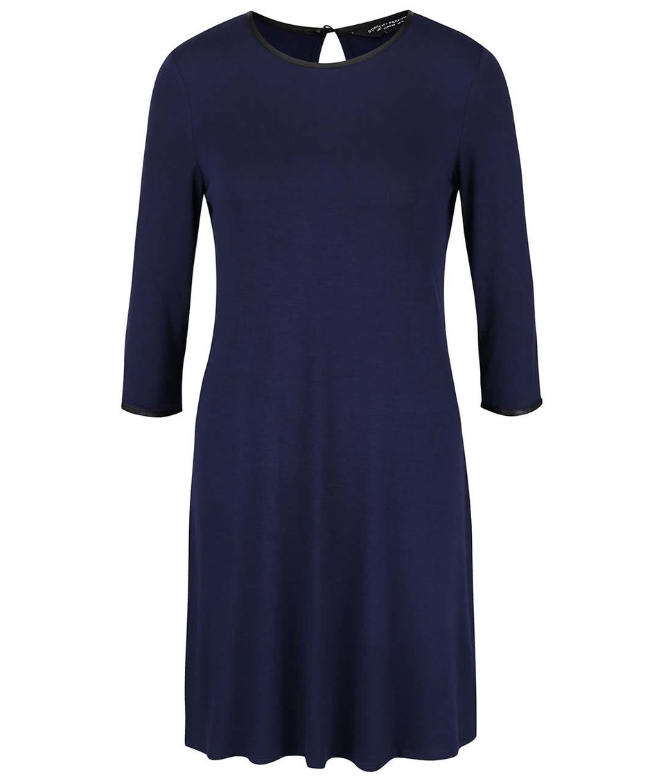 Tmavě modré šaty s 3/4 rukávy Dorothy Perkins