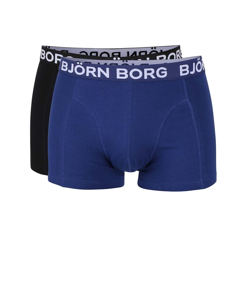 Sada dvou tmavě modrých a černých boxerek Björn Borg
