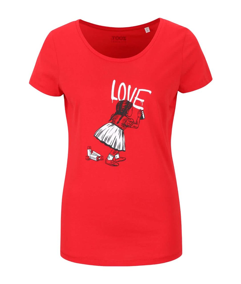 Červené dámské tričko ZOOT Originál Little Girl Spray