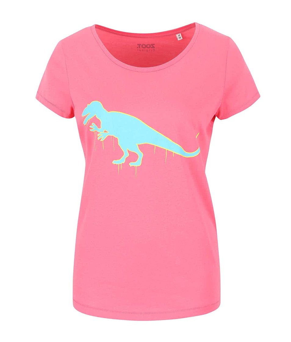 Růžové dámské tričko ZOOT Originál Dino