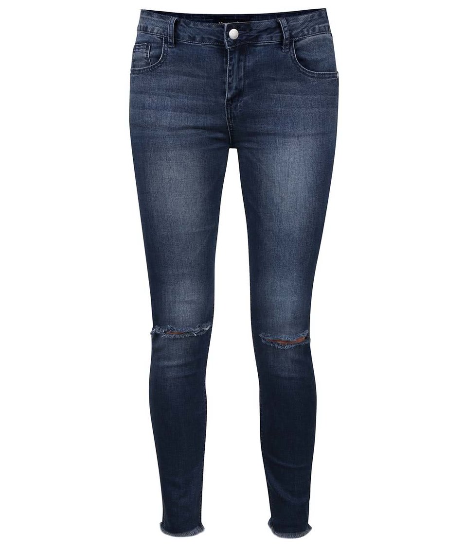 Modré džíny s roztřepenými nohavicemi Haily´s Ina