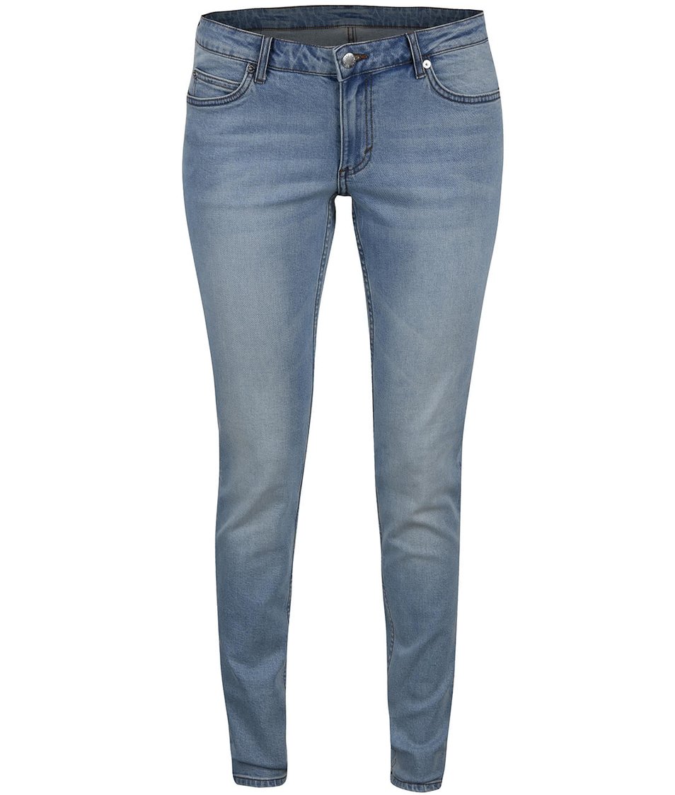 Modré dámské slim džíny s opraným efektem Cheap Monday