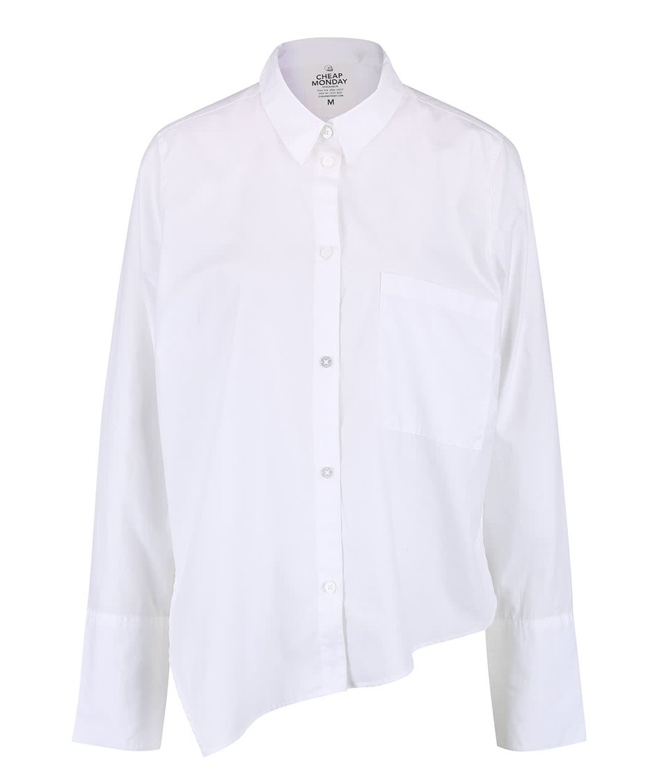 Bílá dámská oversize asymetrická košile Cheap Monday Force