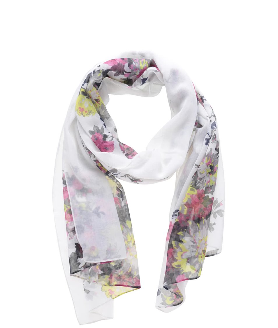 Krémový šátek s květinovým vzorem Tom Joule Wensley