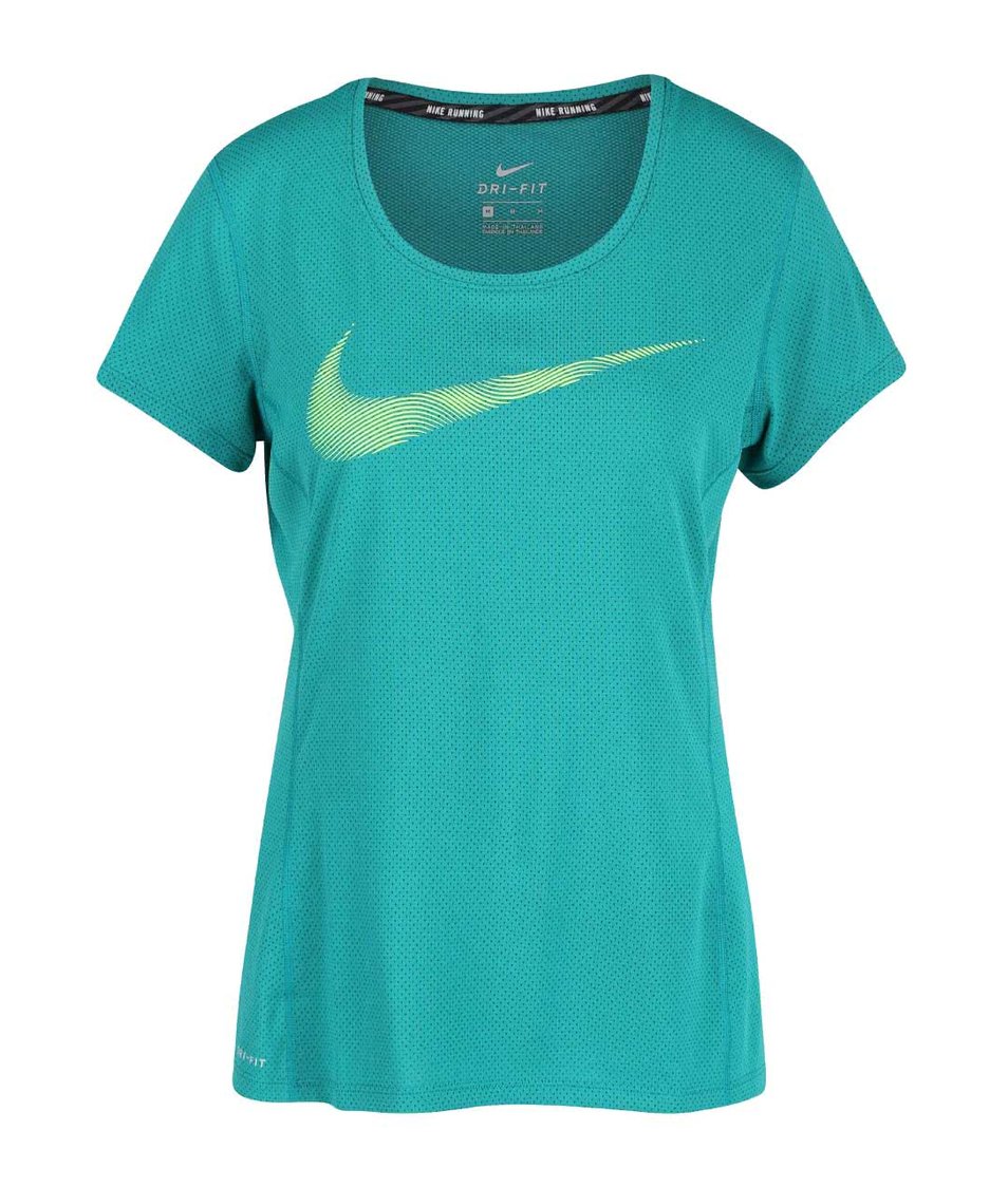 Zelené dámské funkční tričko Nike Dry Contour