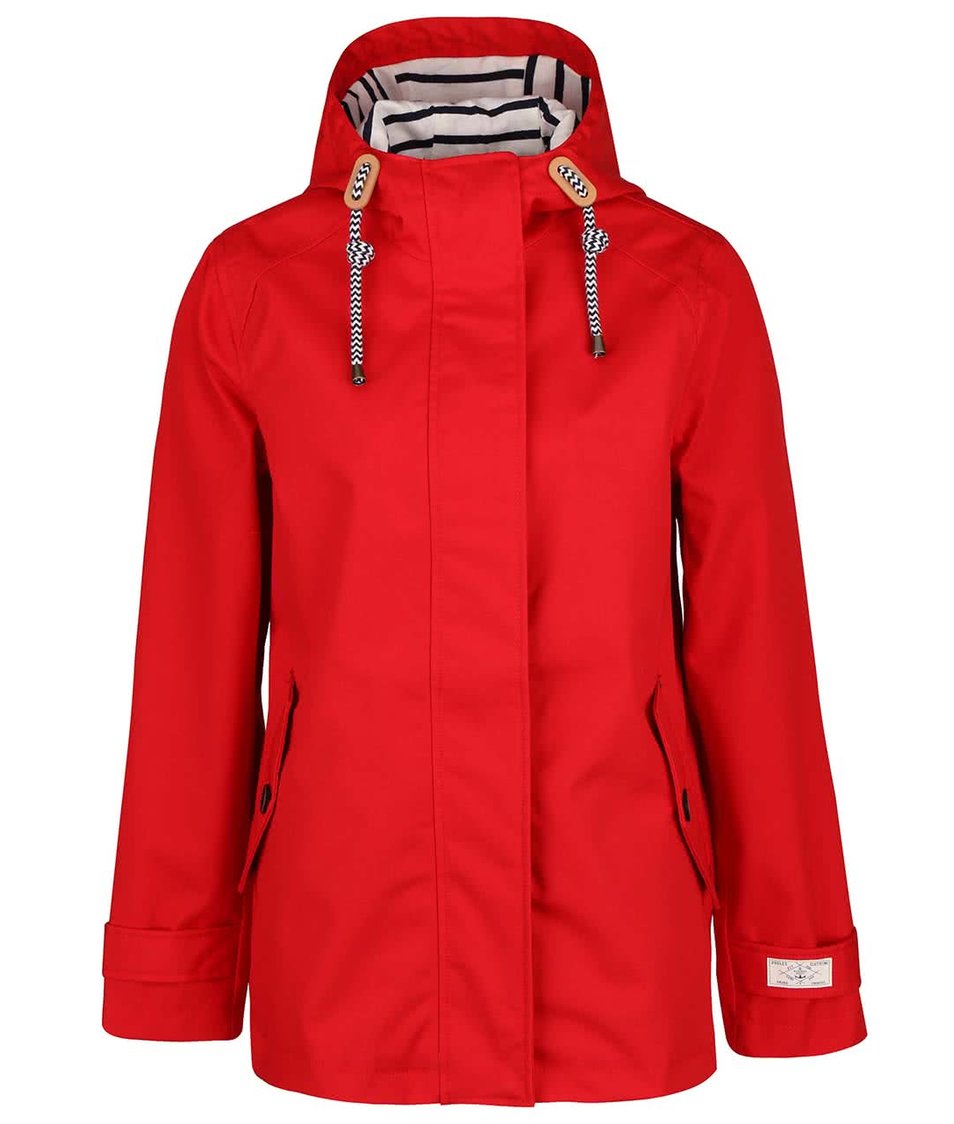 Červená dámská nepromokavá bunda s kapucí Tom Joule Coast