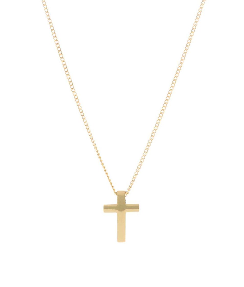 Pánský řetízek s křížem ve zlaté barvě Lucleon Cross