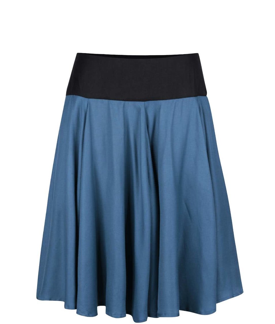 Černo-modrá překládaná sukně Tranquillo Bastin