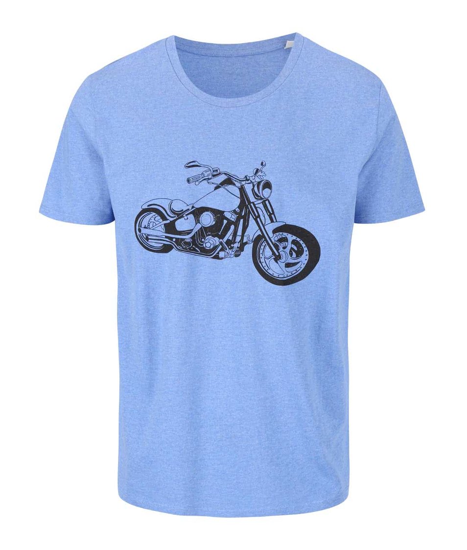 Modré pánské žíhané triko ZOOT Originál Motorka