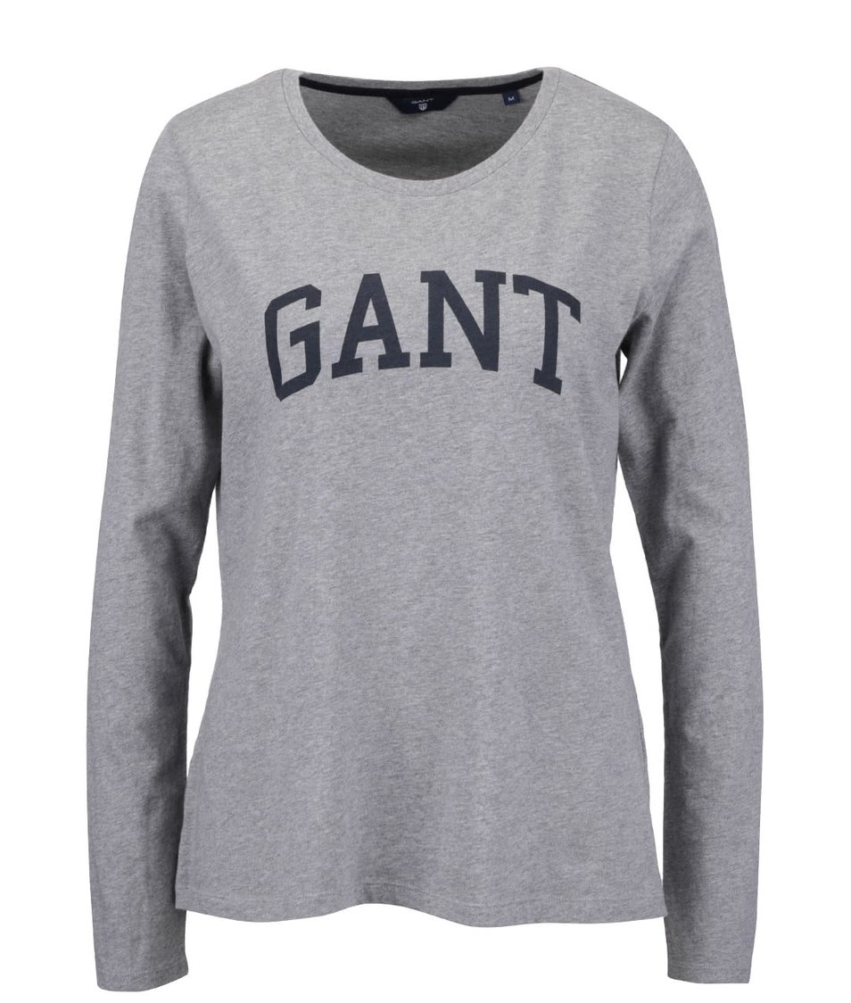 Šedé dámské tričko s nápisem GANT