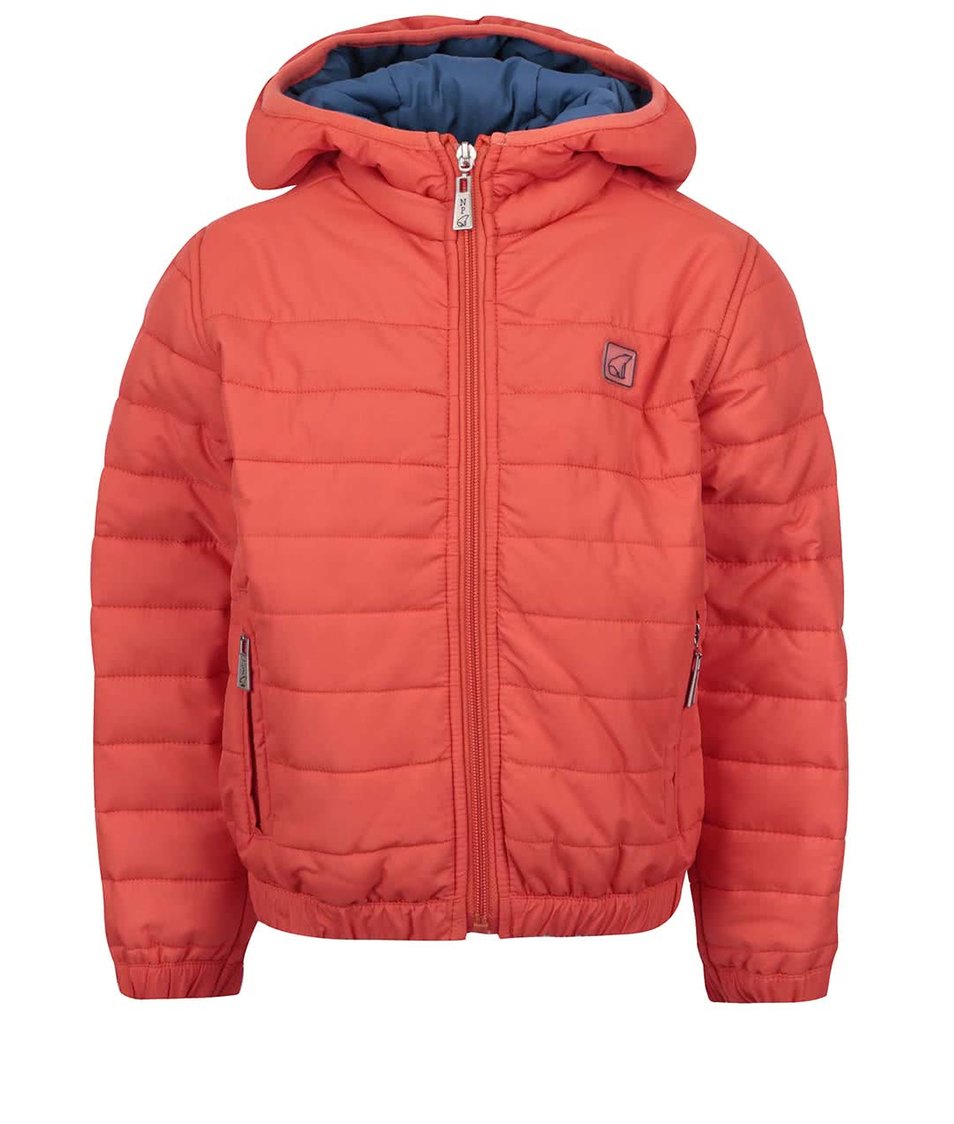 Oranžová klučičí prošívaná bunda s kapucí North Pole Kids