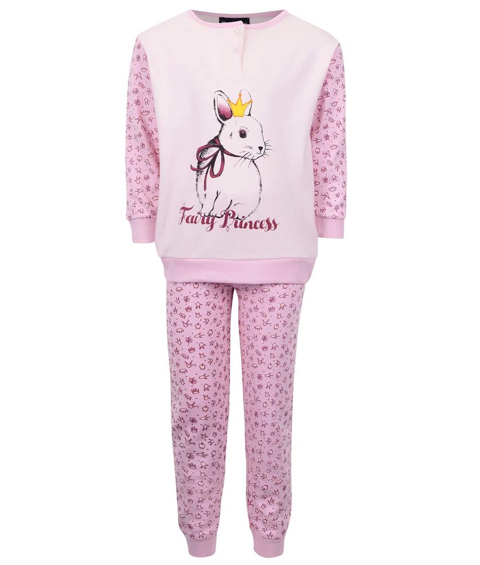 Růžové holčičí pyžamo se zajíčkem Mix´n Match