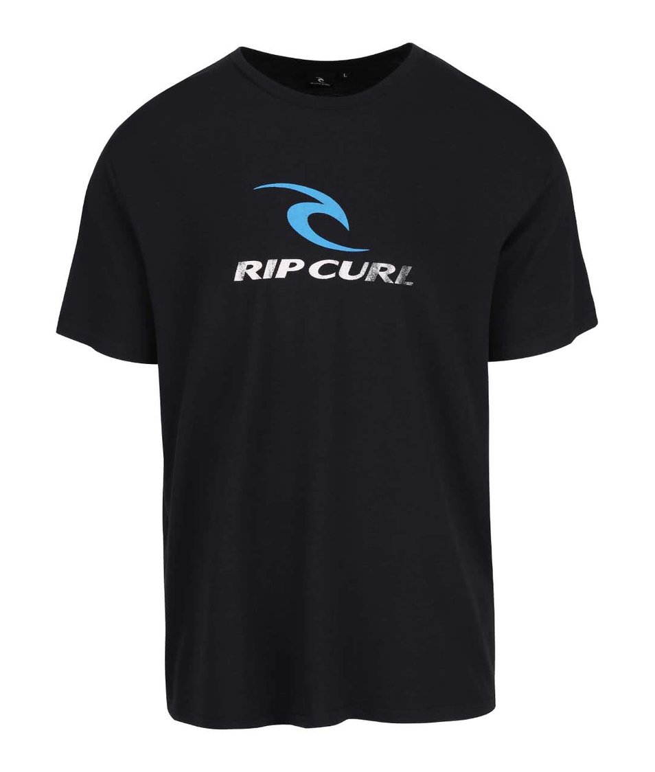 Černé pánské triko s potiskem Rip Curl Corp SS Tee
