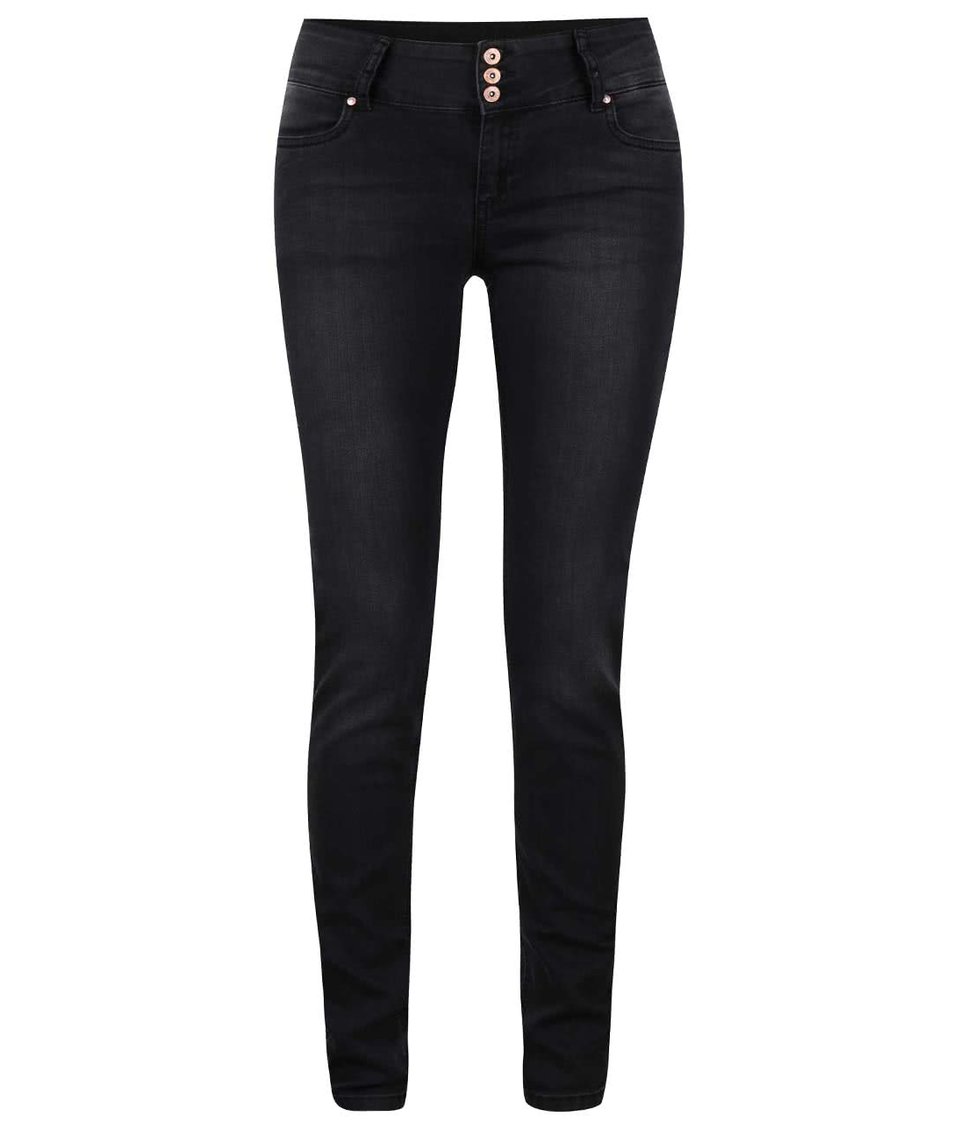 Černé dámské džíny s vysokým pasem Cars Abigail