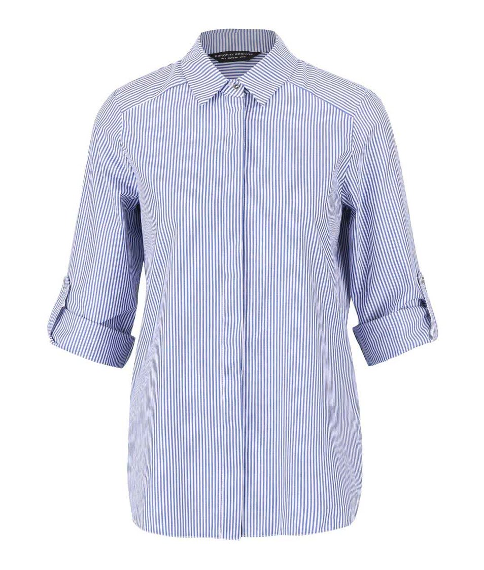 Bílo-modrá pruhovaná košile Dorothy Perkins