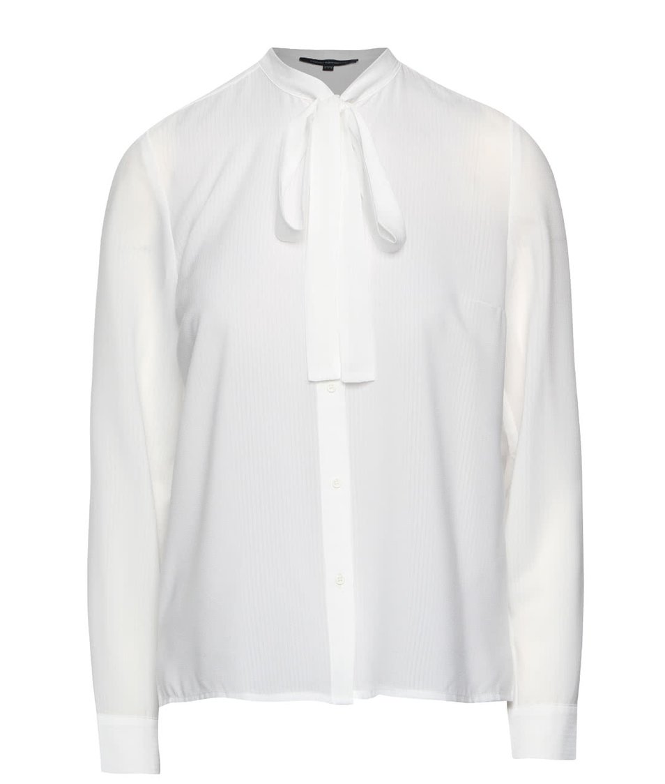 Bílá košile s vázankou French Connection Pippa