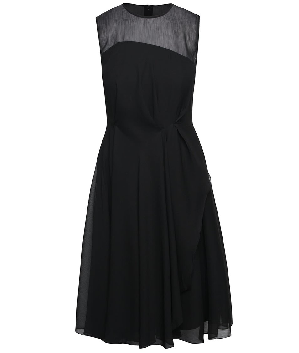 Černé šaty s vrstvenou sukní French Connection Winter