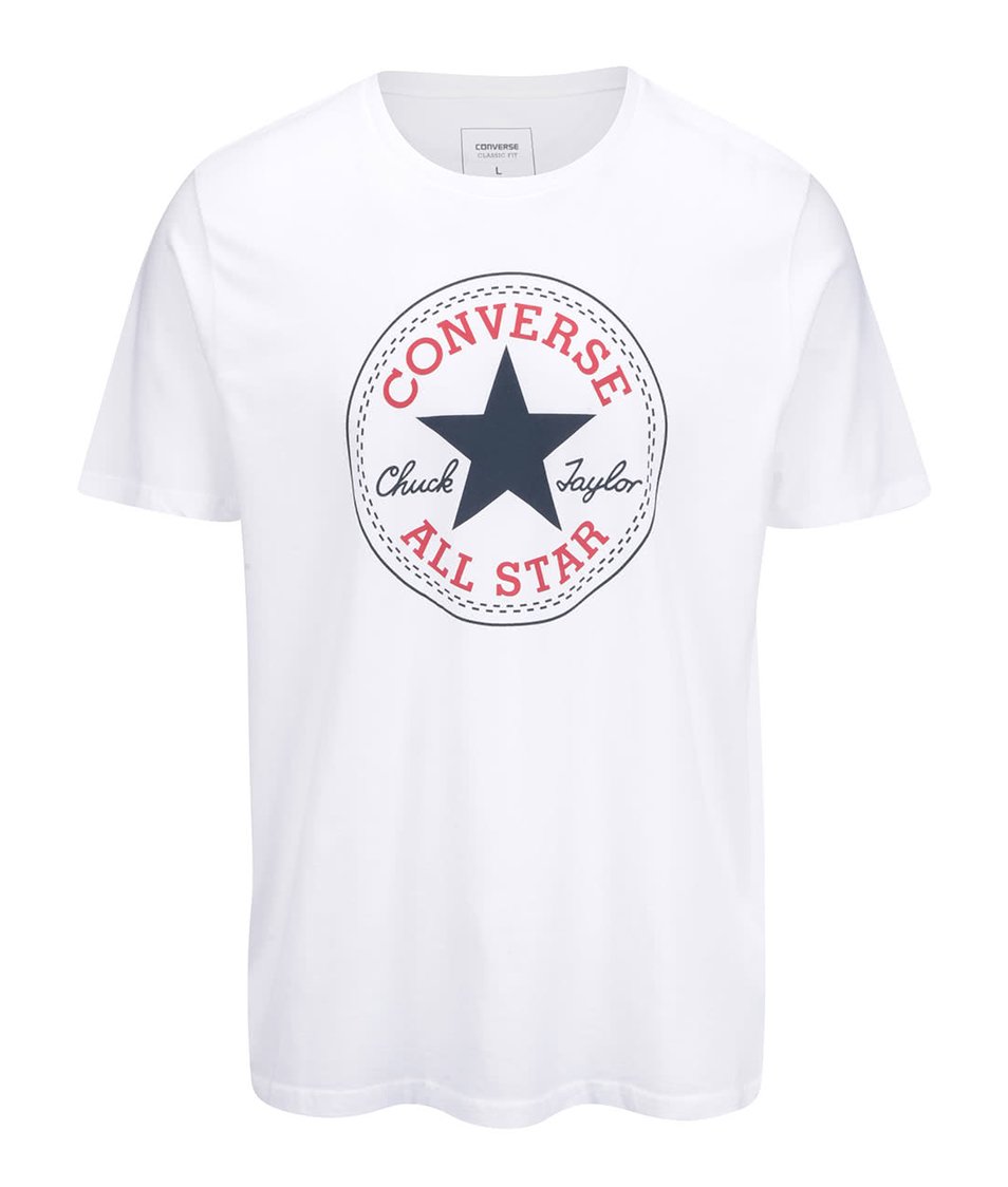 Bílé pánské triko s logem Converse Core