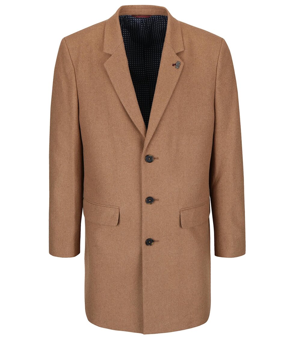 Světle hnědý kabát Burton Menswear London