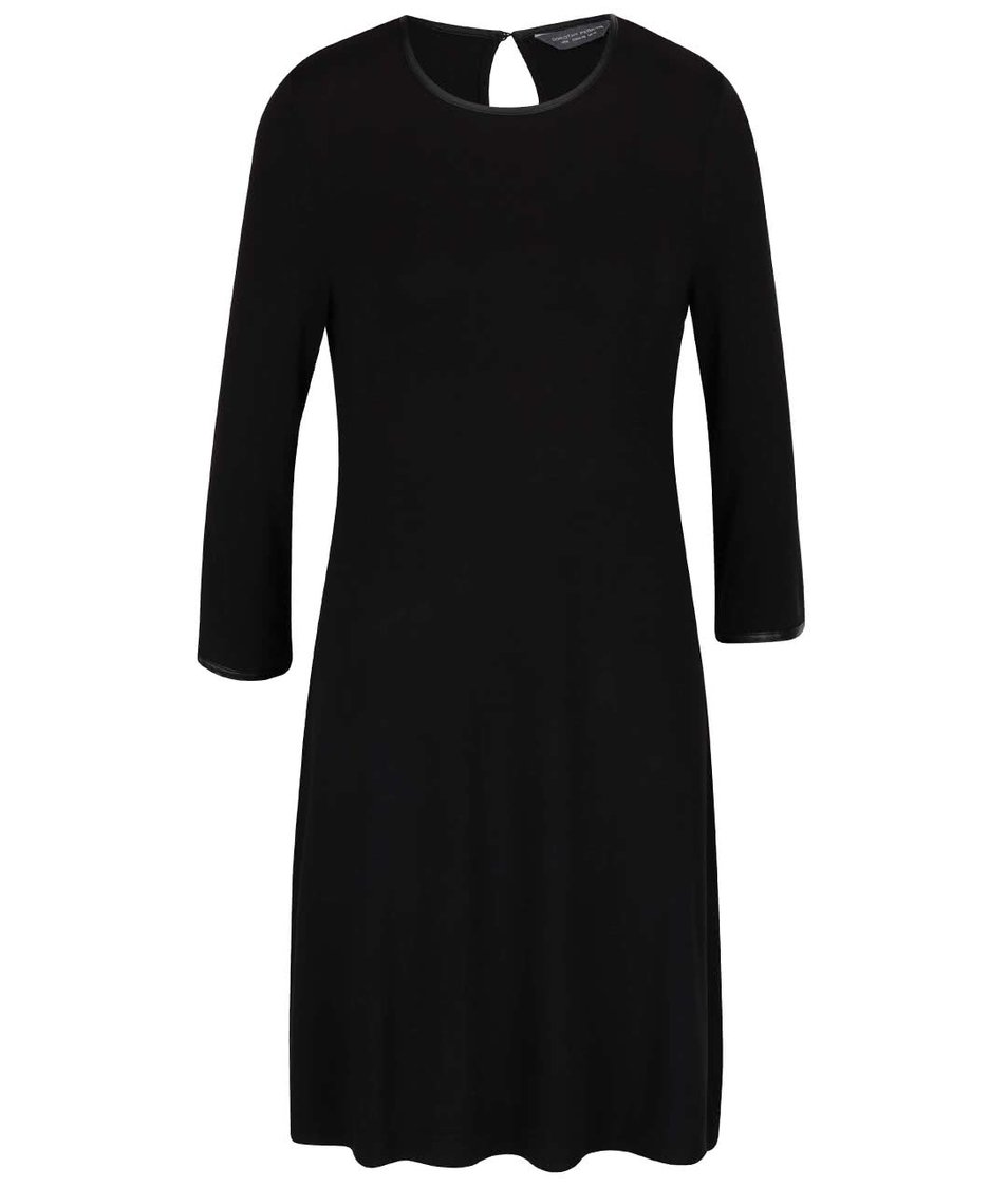 Černé šaty s 3/4 rukávy Dorothy Perkins