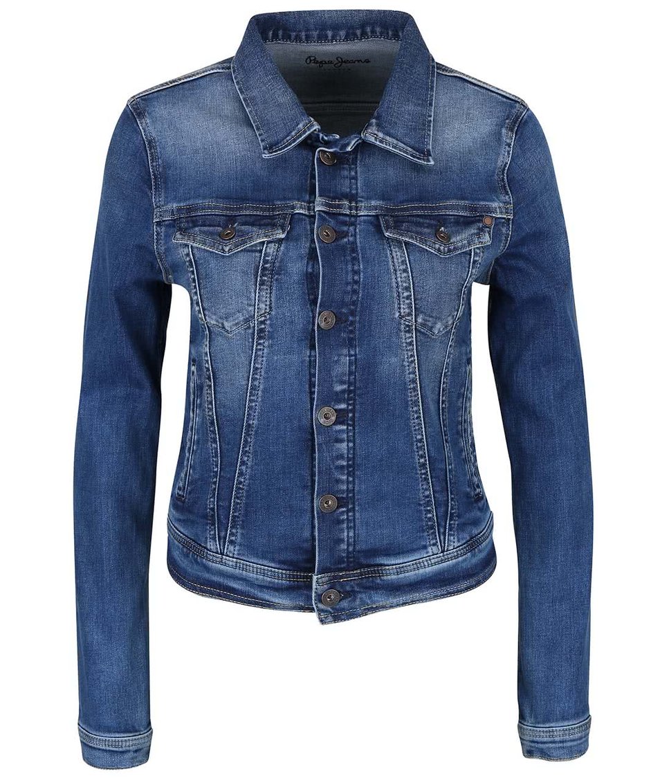 Modrá dámská džínová bunda Pepe Jeans
