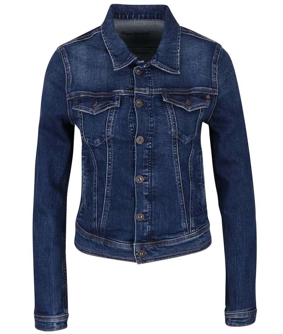 Modrá dámská džínová bunda Pepe Jeans