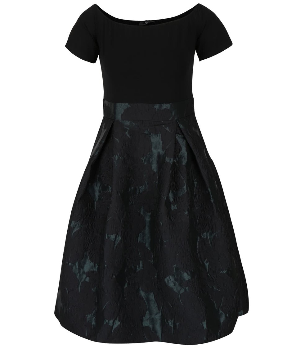 Černozelené šaty se vzorem AX Paris