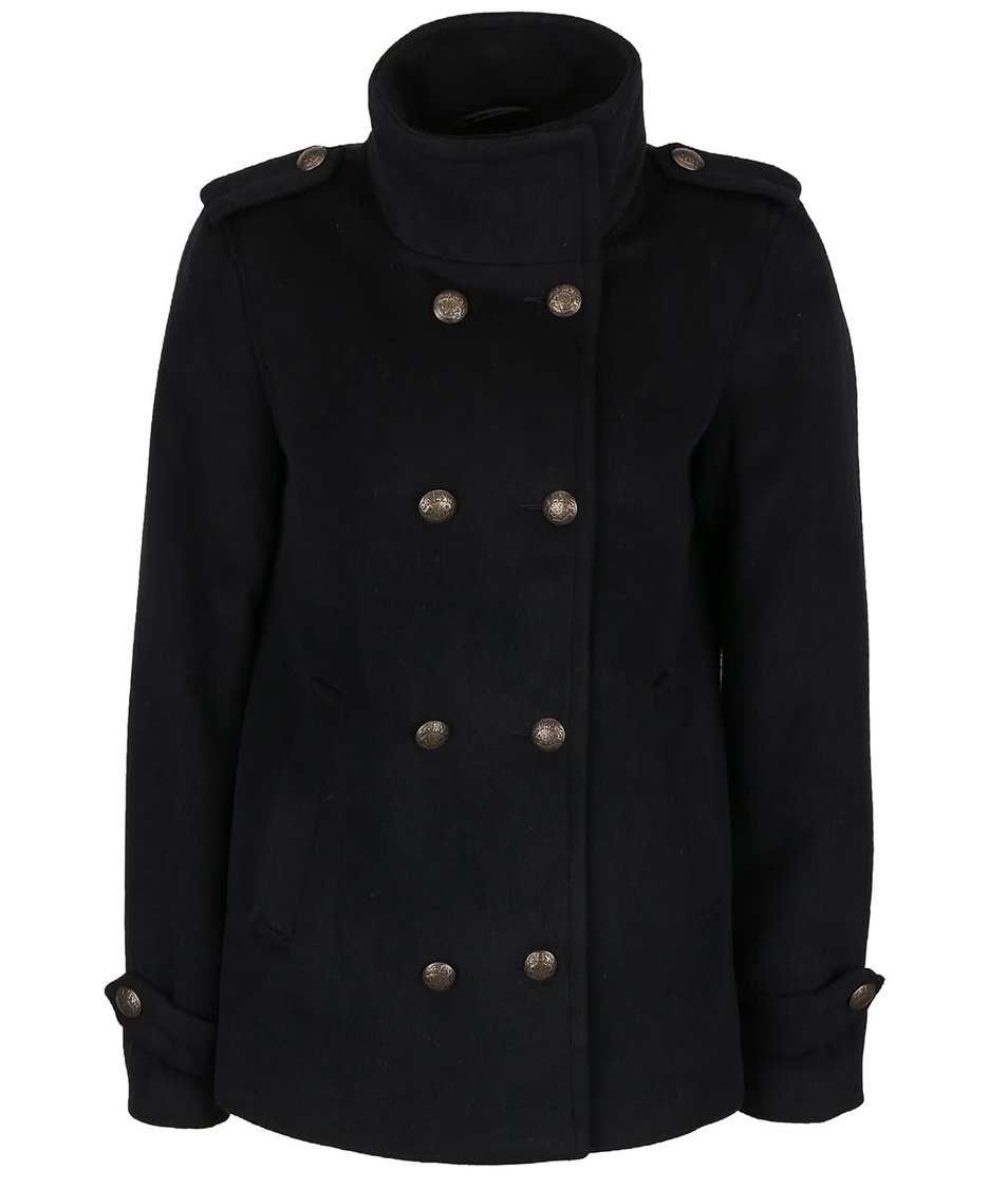 Černý kratší kabát Vero Moda Abelle