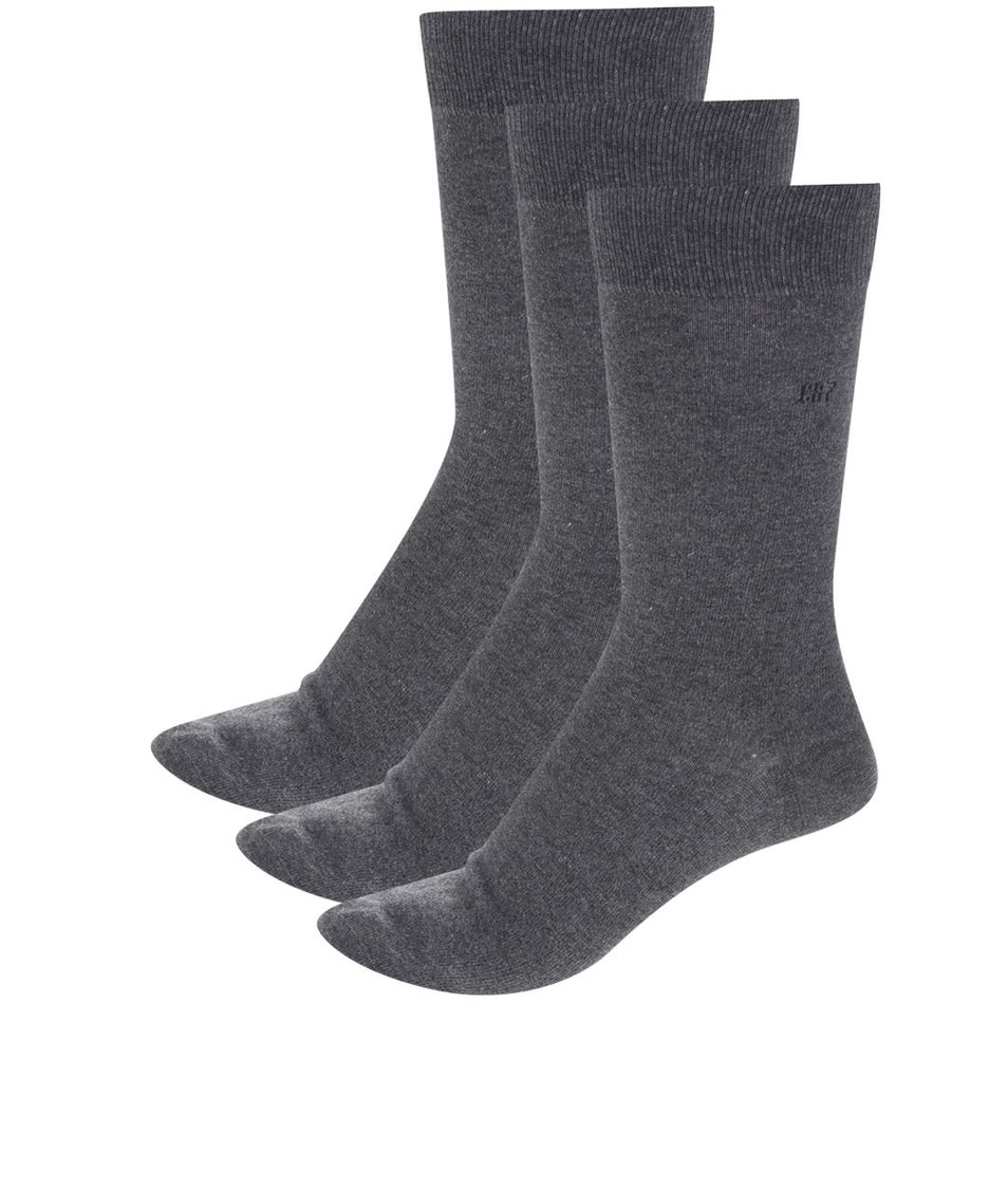Sada tří šedých pánských ponožek CR7